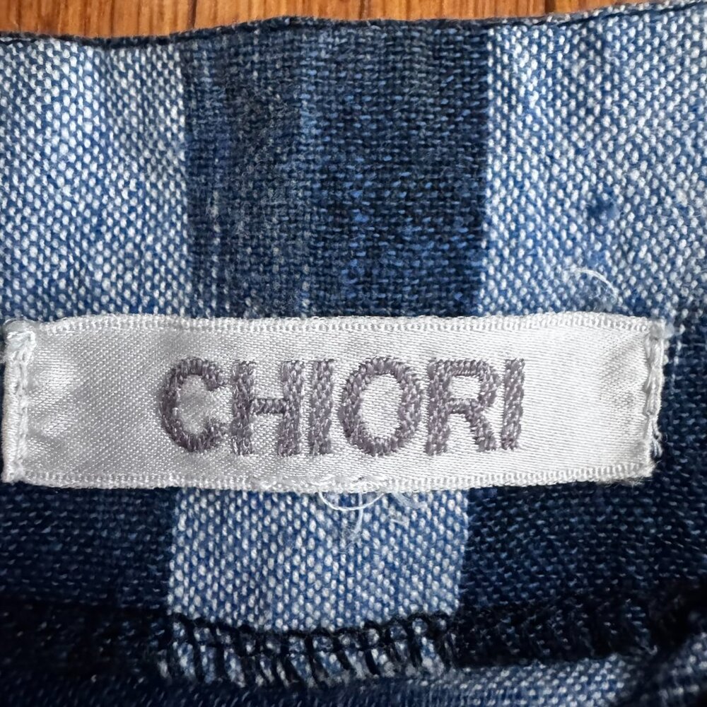 Artisan Blue Shibori Patchwork Popover Top - Size Medium - Picture 9 of 9